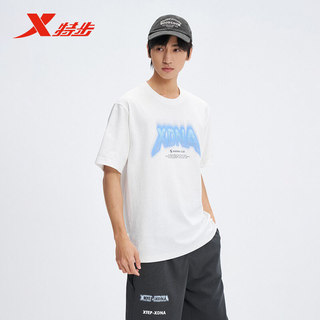 特步圆领运动T桖男士2026夏款棉质舒适透气运动短袖974229010118