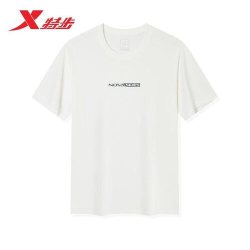 特步男子圆领短T恤2026夏新休闲宽松运动短袖针织衫974329010571