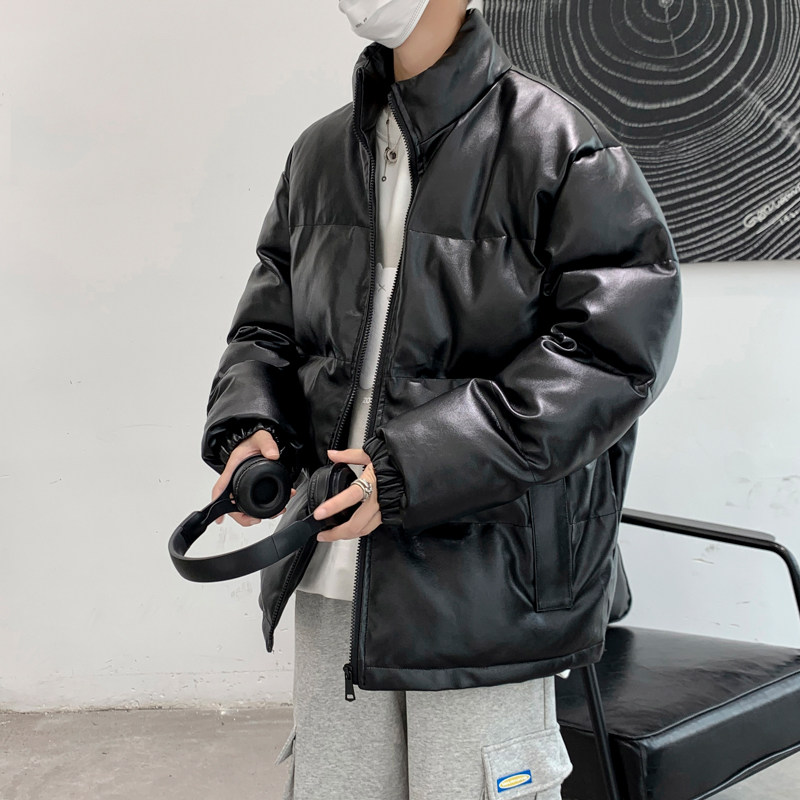 男装棉衣男PU皮棉服2023年新款宽松面包服立领冬装棉袄M2101-P105,男装棉衣,星座815-2