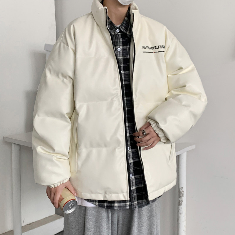 港风棉衣男PU皮棉服21年新款宽松面包服立领冬装棉袄M2102-P6105,男装棉衣,星座815-2