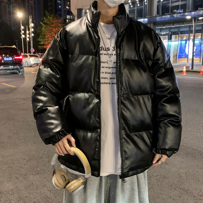 男装棉衣男PU皮棉服2023年新款宽松面包服立领冬装棉袄M2101-P105,男装棉衣,星座815-2