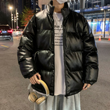 男装棉衣男PU皮棉服2023年新款宽松面包服立领冬装棉袄M2101-P105，男装棉衣，星座815-2