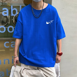 2024夏季新款短袖T恤男大码港风体恤潮牌潮流纯棉打底衫T6615-P15图片