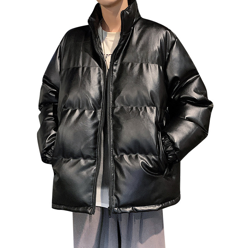 男装棉衣男PU皮棉服2023年新款宽松面包服立领冬装棉袄M2101-P105,男装棉衣,星座815-2