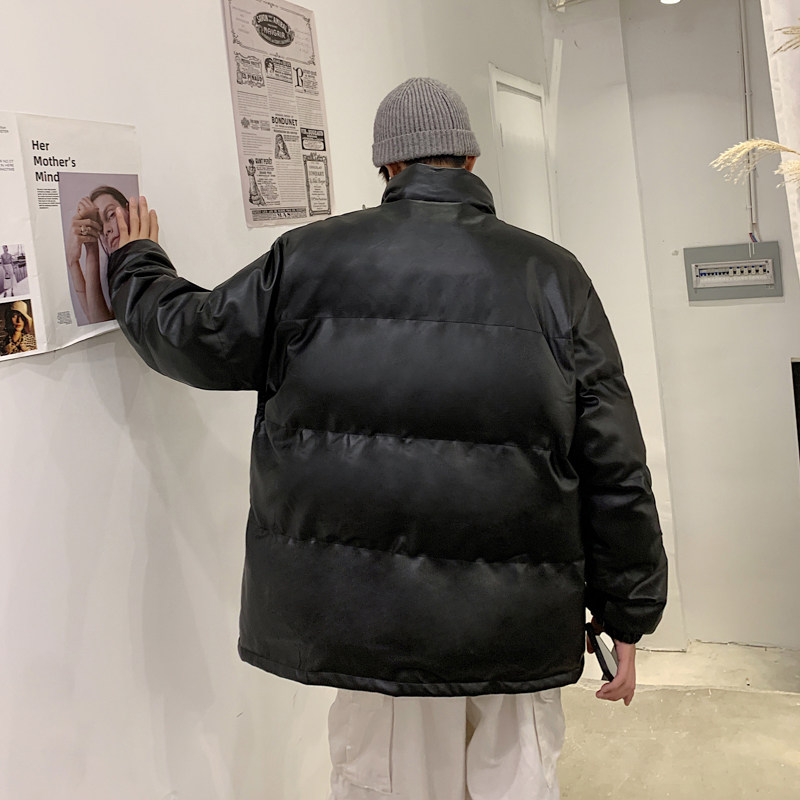 男装棉衣男PU皮棉服2023年新款宽松面包服立领冬装棉袄M2101-P105,男装棉衣,星座815-2
