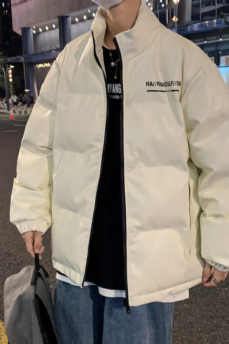 港风棉衣男PU皮棉服21年新款宽松面包服立领冬装棉袄M2102-P6105,男装棉衣,星座815-2