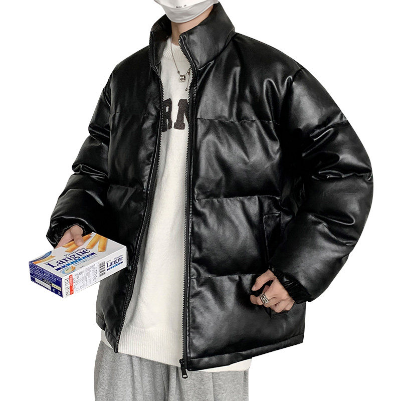 男装棉衣男PU皮棉服2023年新款宽松面包服立领冬装棉袄M2101-P105,男装棉衣,星座815-2