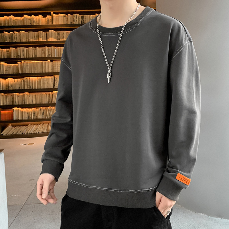 21长袖t恤卫衣秋衣秋季春装上衣服打底衫内搭潮流圆领男W806-P23,男装卫衣,星座815-2