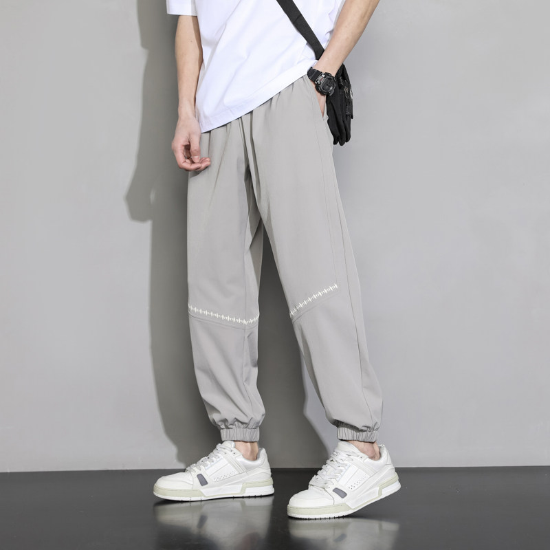 冰丝裤男夏季宽松束脚超薄垂感丝滑休闲长裤速干运动裤K2209-P35,男装休闲裤,星座815-2