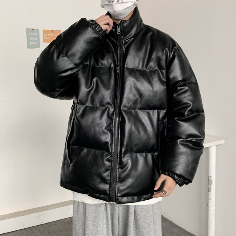 男装棉衣男PU皮棉服2023年新款宽松面包服立领冬装棉袄M2101-P105,男装棉衣,星座815-2