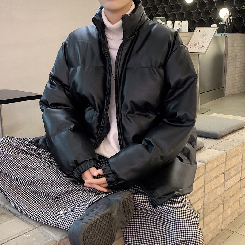 男装棉衣男PU皮棉服2023年新款宽松面包服立领冬装棉袄M2101-P105,男装棉衣,星座815-2