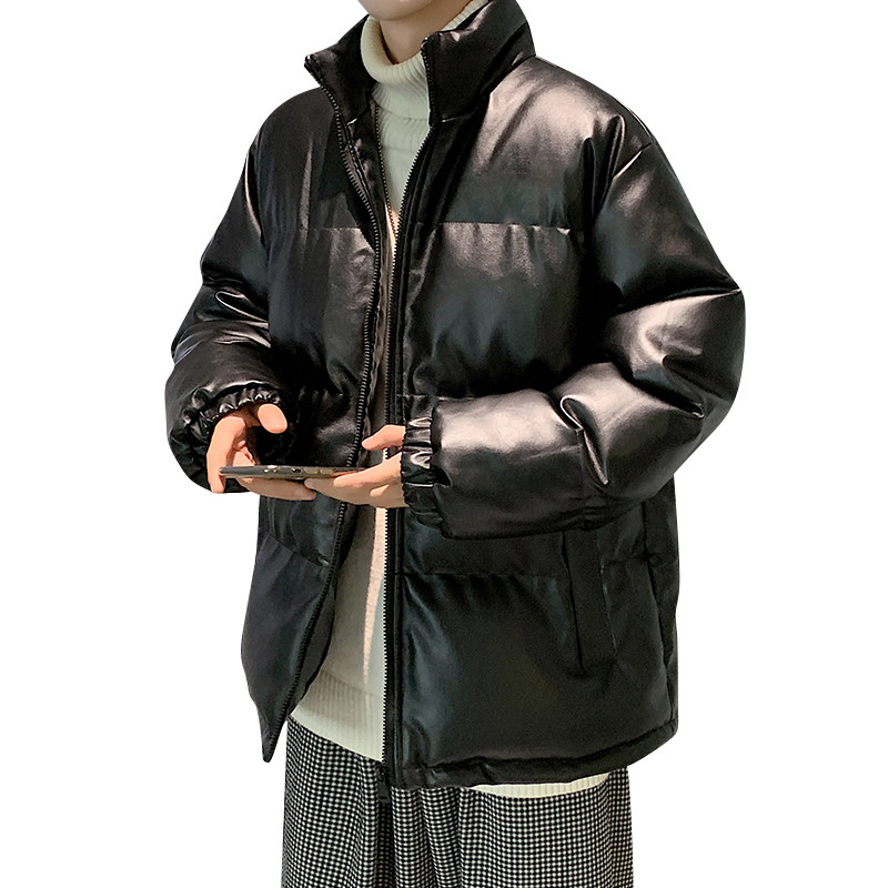 男装棉衣男PU皮棉服2023年新款宽松面包服立领冬装棉袄M2101-P105,男装棉衣,星座815-2