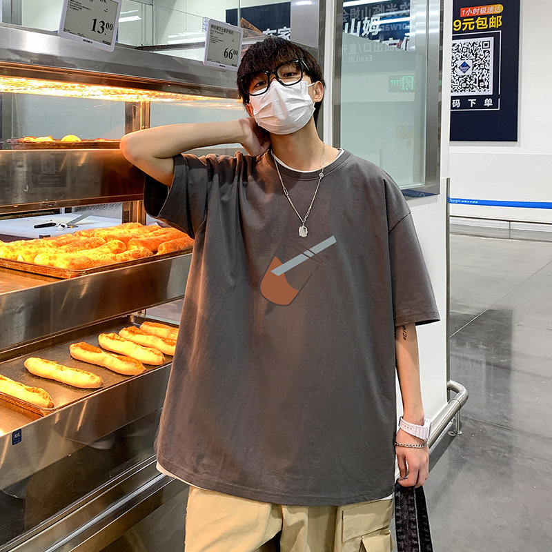 2024夏季新款短袖T恤男大码港风体恤潮牌潮流纯棉打底衫T6602-P15,男装T恤,星座815-2