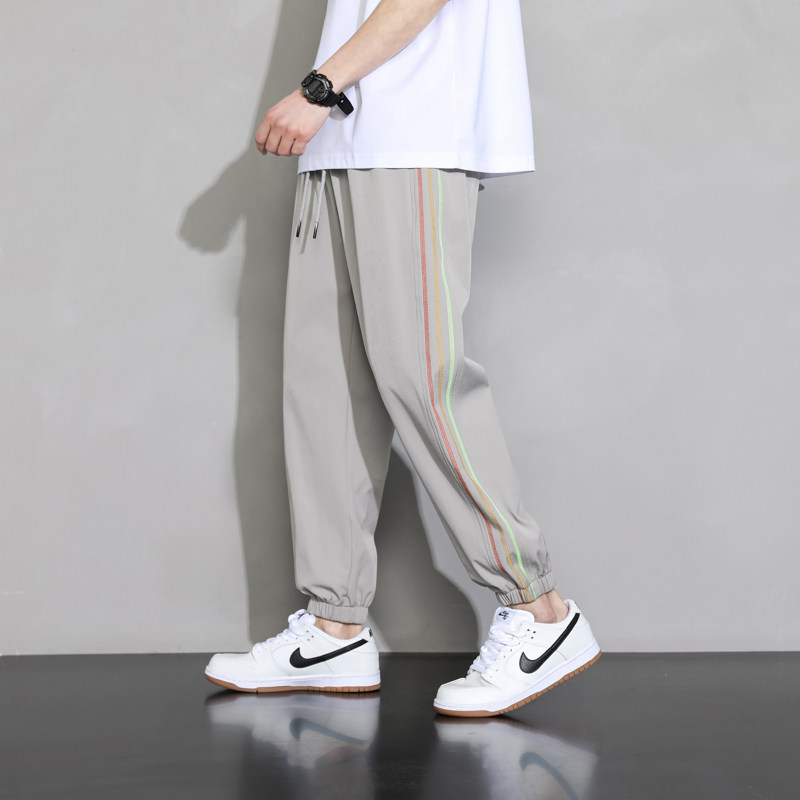冰丝裤男夏季宽松束脚超薄垂感丝滑休闲长裤速干运动裤K2210-P35图片
