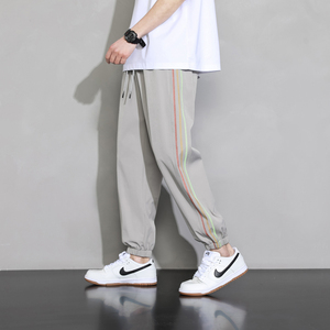 冰丝裤男夏季宽松束脚超薄垂感丝滑休闲长裤速干运动裤K2210-P35图片