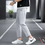 2023夏季冰丝速干九分纯色抽绳休闲裤男九分裤宽松裤直筒K203-P25，男装休闲裤，星座815-2