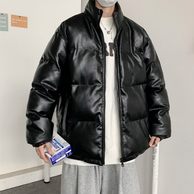 男装棉衣男PU皮棉服2023年新款宽松面包服立领冬装棉袄M2101-P105,男装棉衣,星座815-2
