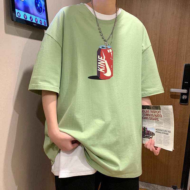 2024夏季新款短袖T恤男大码港风体恤潮牌潮流纯棉打底衫T6609-P15,男装T恤,星座815-2
