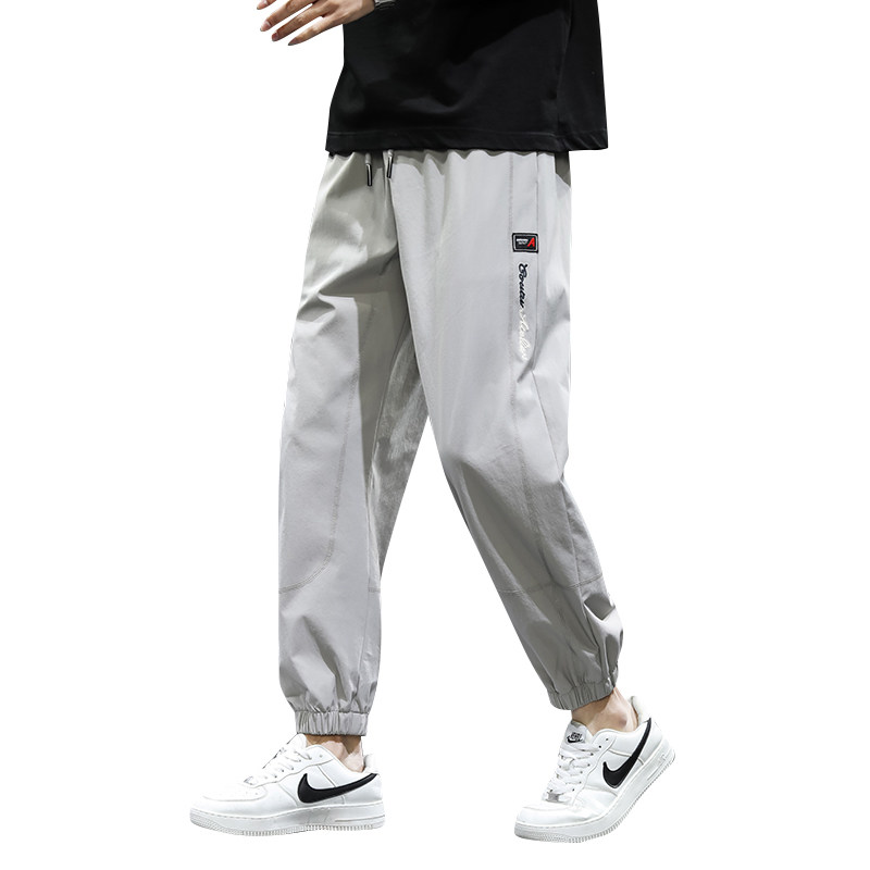冰丝裤男夏季宽松束脚超薄垂感丝滑休闲长裤速干运动裤K2207-P35,男装休闲裤,星座815-2