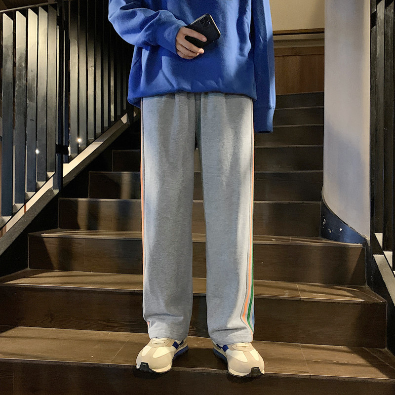 2023秋季新款男士休闲垂感宽松百搭直筒长裤男港风K69-P35限49,男装休闲裤,星座815-2