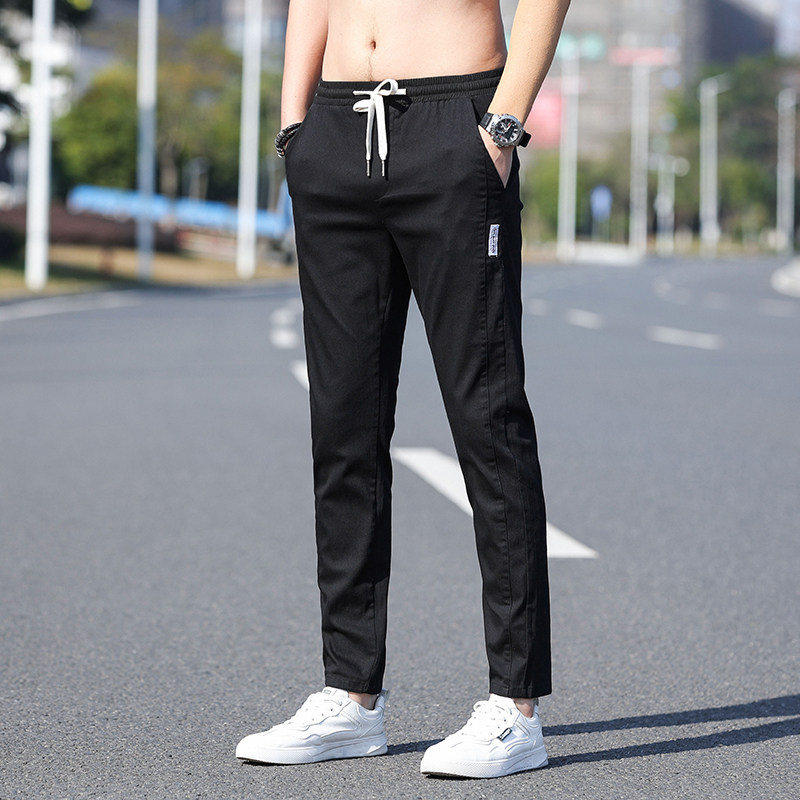 22春款仿牛仔修身直筒长裤百搭宽松休闲裤小脚裤拼接裤K1080-P42,男装休闲裤,星座815-2