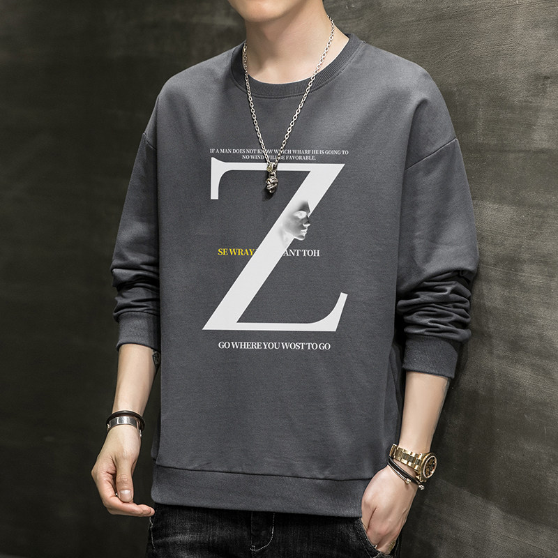 跑量卫衣男21秋季打底上衣潮流韩版宽松T恤时尚百搭长袖W001-P16,男装卫衣,星座815-2