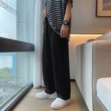 新款高街三宅褶皱男装拖地裤宽松直筒波浪裤垂感休闲裤子K340-P35，男装休闲裤，星座815-2