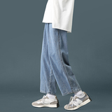 2024春夏高街vibe牛仔裤男宽松蓝色直筒裤阔腿裤男K69-P45，男装牛仔裤，星座815-2