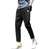 2023夏季冰丝速干九分纯色抽绳休闲裤男九分裤宽松裤直筒K202-P25，男装休闲裤，星座815-2