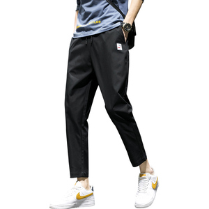 2023夏季冰丝速干九分纯色抽绳休闲裤男九分裤宽松裤直筒K202-P25图片