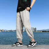冰丝裤男夏季宽松束脚超薄垂感丝滑休闲长裤速干运动裤K2209-P35，男装休闲裤，星座815-2