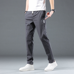 22春款仿牛仔修身直筒长裤百搭宽松休闲裤小脚裤拼接裤K1080-P42图片