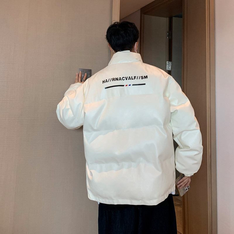 港风棉衣男PU皮棉服21年新款宽松面包服立领冬装棉袄M2102-P6105,男装棉衣,星座815-2