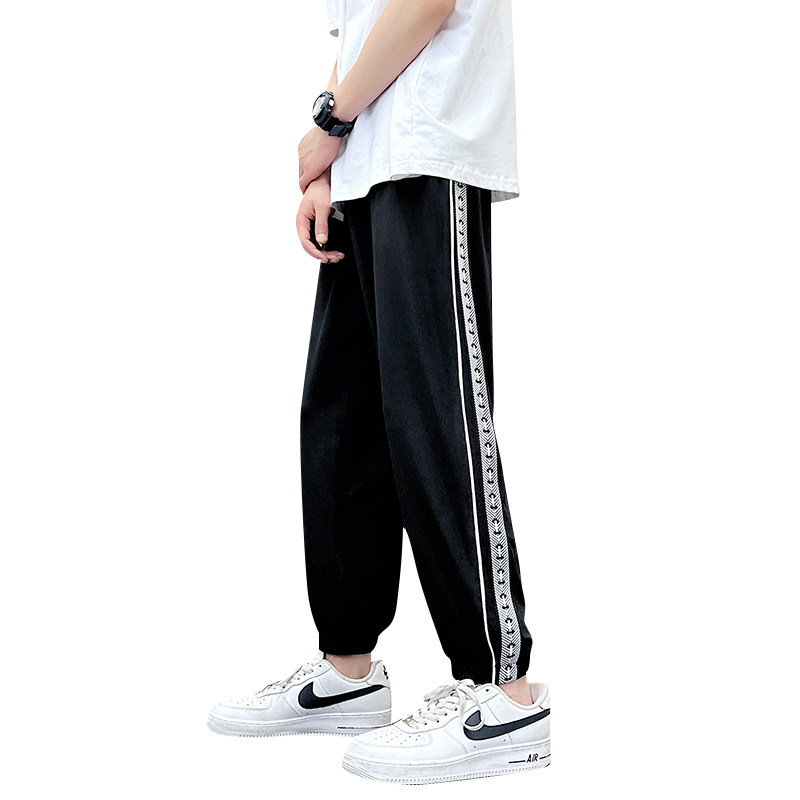 直播品质冰丝裤男宽松束脚超薄垂感丝滑休闲速干运动裤K2231-P45,男装休闲裤,星座815-2