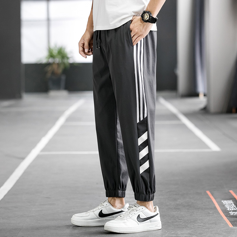 2021 summer autumn link ice sports pants casual large size ultra thin breathable stretch Capris