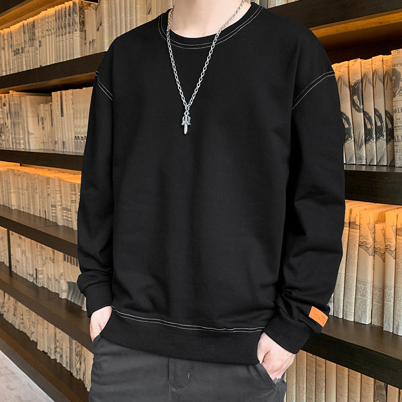 21长袖t恤卫衣秋衣秋季春装上衣服打底衫内搭潮流圆领男W806-P23,男装卫衣,星座815-2