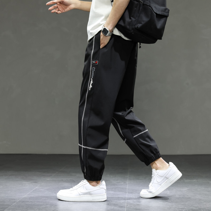 冰丝裤男夏季宽松束脚超薄垂感丝滑休闲长裤速干运动裤K2207-P35,男装休闲裤,星座815-2