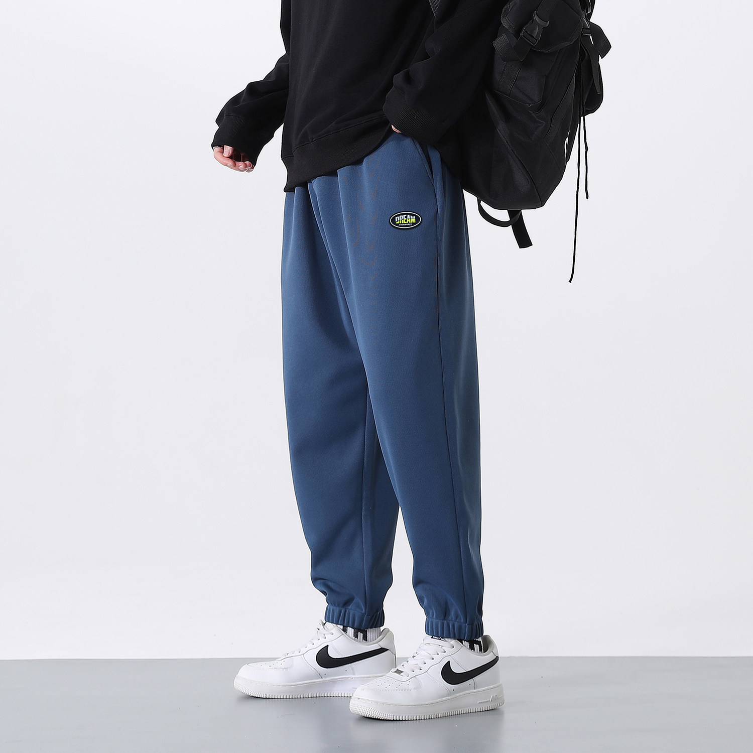 直播高品质320G重磅法螺纹潮流宽松版卫裤抗起球抗静电K720-P45,男装休闲裤,星座815-2