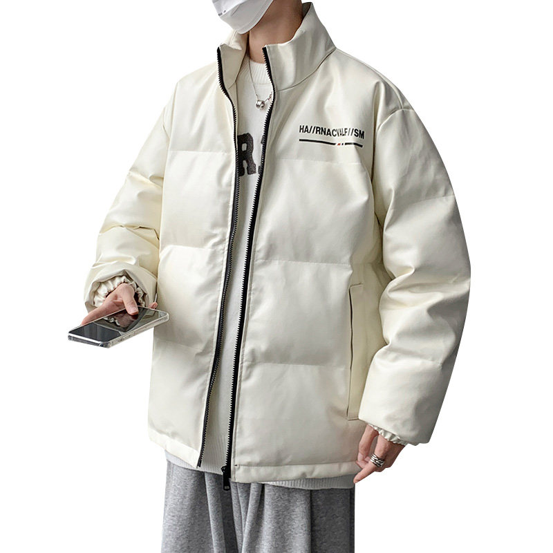 港风棉衣男PU皮棉服21年新款宽松面包服立领冬装棉袄M2102-P6105,男装棉衣,星座815-2
