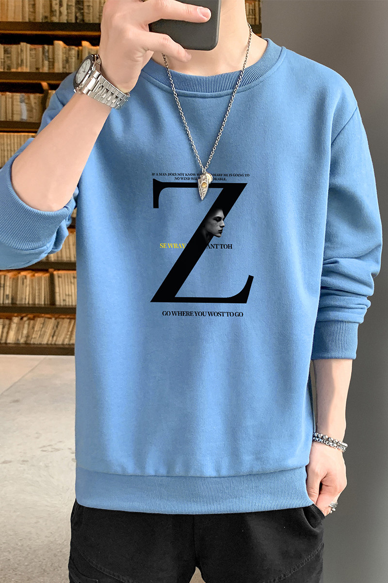 男士长袖休闲春季2023新款春装潮流秋衣上衣服打底衫insW501-P15,男装卫衣,星座815-2