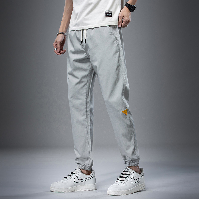 2023春夏松紧腰束脚宽松哈伦休闲裤男3色M-5XL码K2282-P45,男装休闲裤,星座815-2