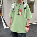 2023夏季新款短袖T恤男大码港风体恤潮牌潮流纯棉打底衫T6609-P15，男装T恤，星座815-2