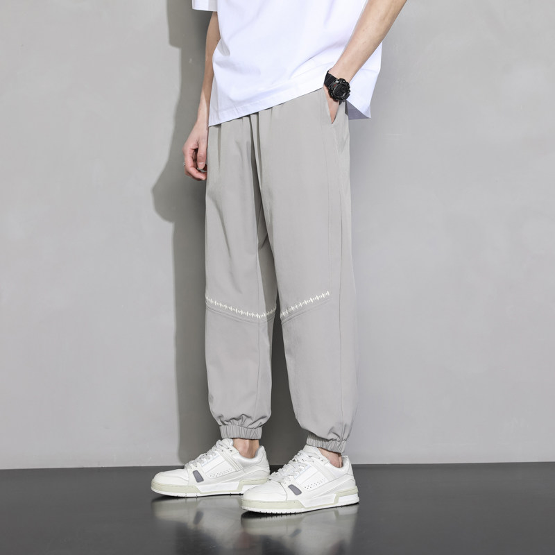 冰丝裤男夏季宽松束脚超薄垂感丝滑休闲长裤速干运动裤K2209-P35,男装休闲裤,星座815-2