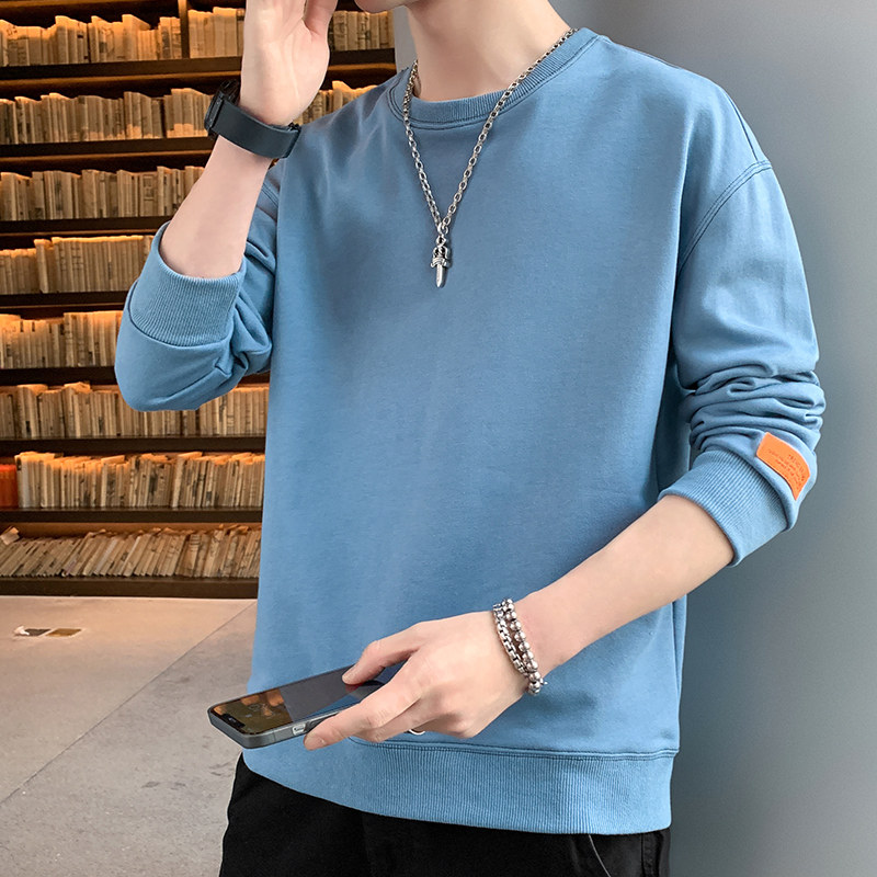 21长袖t恤卫衣秋衣秋季春装上衣服打底衫内搭潮流圆领男W806-P23,男装卫衣,星座815-2
