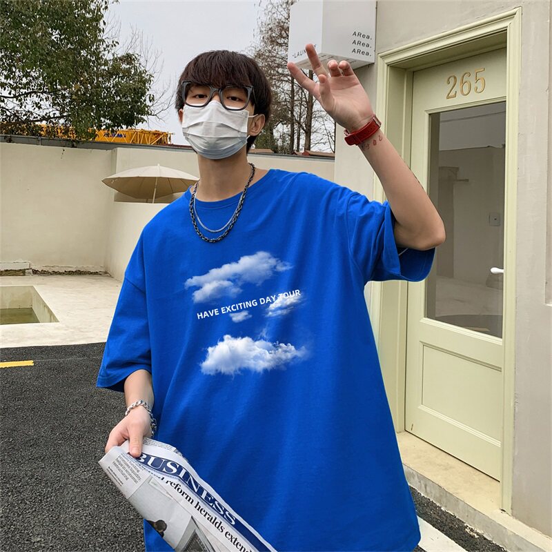 2024夏季新款短袖T恤男大码港风体恤潮牌潮流纯棉打底衫T6601-P15,男装T恤,星座815-2