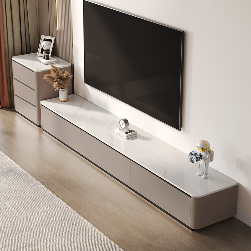 实木现代简约茶几电视柜组合套装家用客厅极简轻奢2025新款落地柜