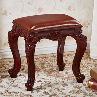 梳妆台凳子家用古筝凳子琴凳成人美式 欧式 化妆椅中式 方凳卧室圆凳