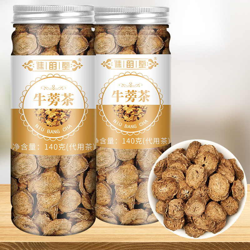 谯谯韵堂牛蒡茶140g//罐装牛蒡根玫瑰花菊花xw