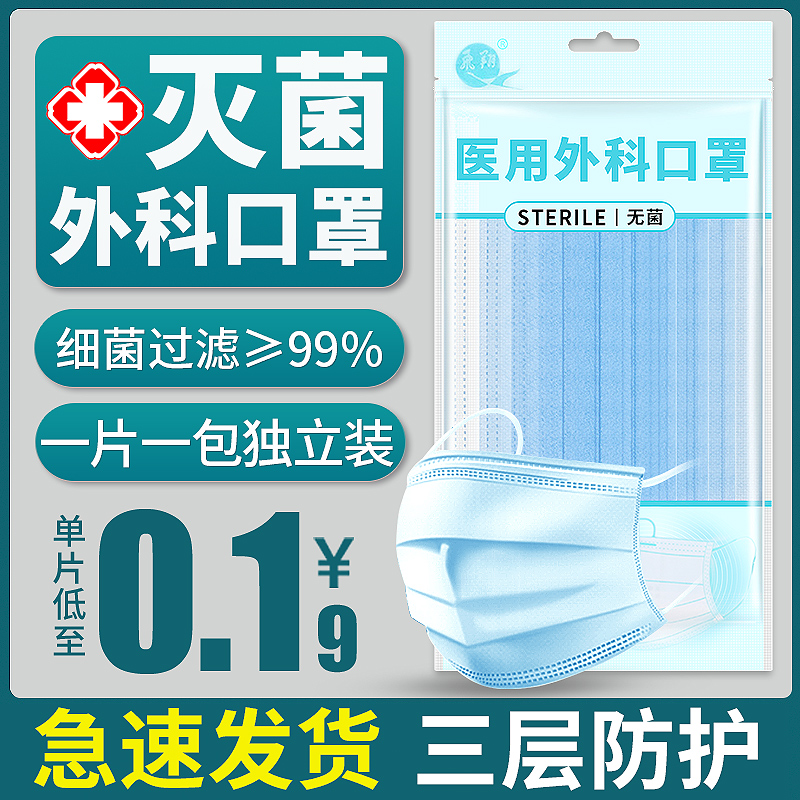 一次性医疗口罩灭菌级独立包装