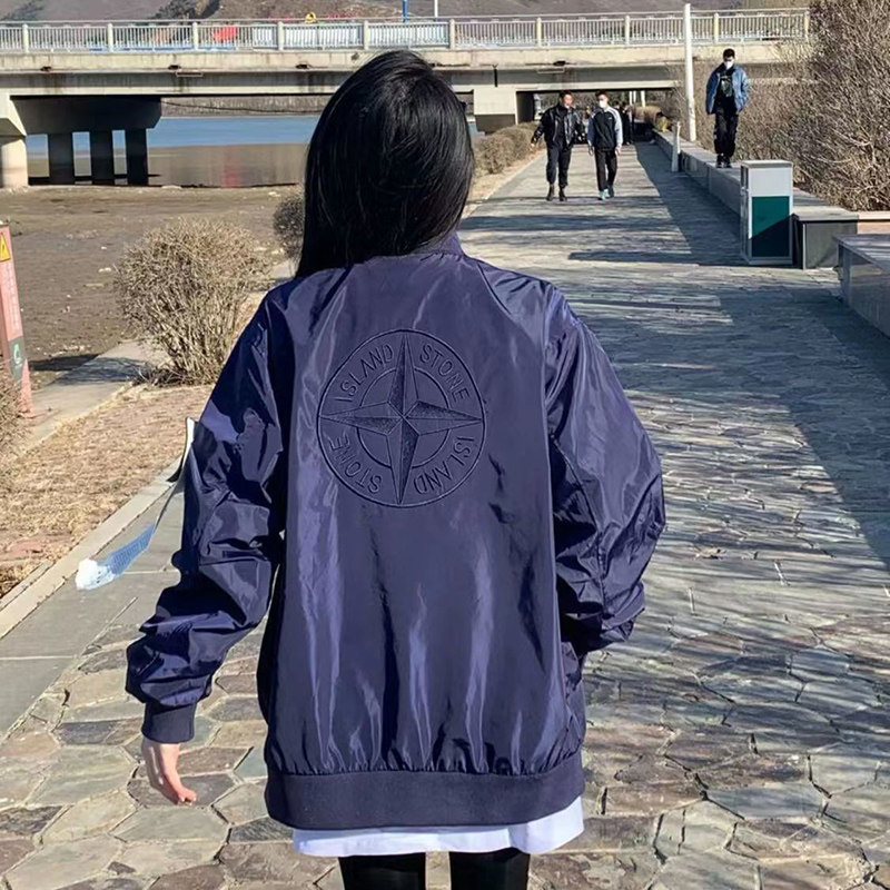时尚品牌高街全国潮流先导女子棒球制服春秋宽松薄设计夹克夹克